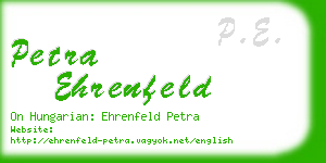 petra ehrenfeld business card